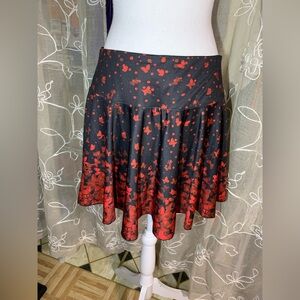 Black and Red Butterfly Skort